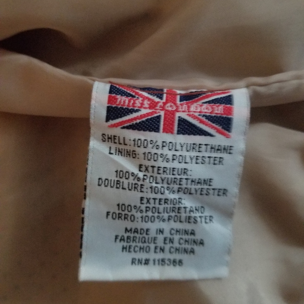 Women's Tan Color Faux Leather Jacket - Picture 12 of 13